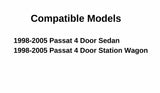 Passenger Right Side Front Door Window Door Glass Compatible with Volkswagen Passat 1998-2005 Models