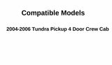 Driver Left Side Rear Door Window Door Glass Compatible with Toyota Tundra Pickup 4 Door Crew Cab 2004-2006 Models