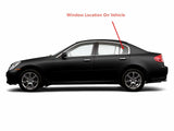 Driver Left Side Rear Vent Glass Vent Window Compatible with Infiniti G35 4 Door Sedan 2003-2006 Models