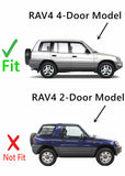 Passenger Right Side Front Door Window Door Glass Compatible with Toyota RAV4 4 Door SUV 1996-2000 Models