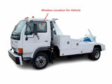 Driver Left Side Front Door Window Door Glass Compatible with Nissan UD1200 1999-2004 / UD1300 2005-2007 / UD1400 1993-2011 / UD1800CS 1999-2004 Models