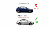 Passenger Right Side Rear Door Window Door Glass Compatible with Mazda 3 2004-2009 4 Door Sedan Models