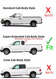 OE W/Logo W/Tape Stationary Driver Left Side Rear Quarter Window Quarter Glass Compatible with Ford F150 2 Door Super Cab 1998-2003 Models