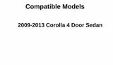 Passenger Right Side Front Door Window Door Glass Compatible with Toyota Corolla 4 Door Sedan 2009-2013 USA Built Models