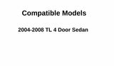 Passenger Right Side Rear Door Window Door Glass Compatible with Acura TL 2004-2008 Models