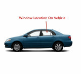 Driver Left Side Rear Door Window Door Glass Compatible with Toyota Corolla 4 Door Sedan 2003-2008 Models