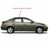 Passenger Right Side Rear Door Window Door Glass Compatible with Hyundai Elantra 4 Door Sedan 2007-2010 Models
