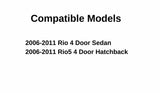 Driver Left Side Front Door Window Door Glass Compatible with Kia Rio / Rio5 2006-2011 Models