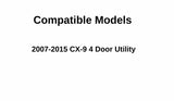 Passenger Right Side Rear Door Window Door Glass Compatible with Mazda CX-9 2007-2015 Models