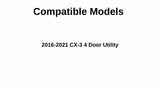Passenger Right Side Rear Door Window Door Glass Compatible with Mazda CX-3 2016-2021 Models