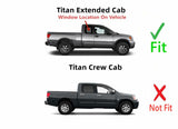 Passenger Right Side Rear Quarter Window Quarter Glass Compatible with Nissan Titan 2 Door Extended Cab 2004-2015 Models