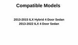 Passenger Right Side Rear Door Window Door Glass Compatible with Acura ILX 2013-2022 Models