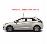 Driver Left Side Front Door Window Door Glass Compatible with Hyundai Elantra GT 4 Door Hatchback 2013-2017 Models