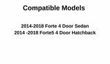 Driver Left Side Front Door Window Door Glass Compatible with Kia Forte / Fort5 2014-2018 Models