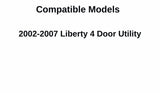 Passenger Right Side Rear Quarter Glass Quarter Window Compatible with Jeep Liberty 2002-2007 Models