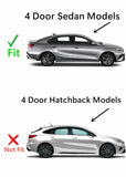 Passenger Right Side Rear Door Window Door Glass Compatible with Kia Forte 2019-2024 4-Door Sedan Models