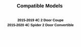 Driver Left Side Door Window Door Glass Compatible with Alfa Romeo 4C / 4C Spider 2015-2020 Models