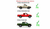 Passenger Right Side Front Door Window Door Glass Compatible with Toyota Tacoma 1995-2004 Models