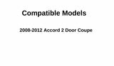 Driver Left Side Rear Quarter Window Quarter Glass Compatible with Honda Accord 2 Door Coupe 2008-2012 Models