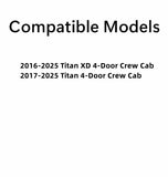 Passenger Right Side Rear Door Window Door Glass Compatible with Nissan Titan 2017-2025 / Titan XD 2016-2025 4 Door Crew Cab Models