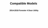 Driver Left Side Rear Door Window Door Glass Compatible with Subaru Forester 2014-2018 Models