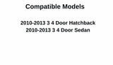 Driver Left Side Front Door Window Door Glass Compatible with Mazda 3 2010-2013 Models