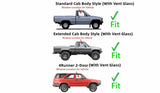 Passenger Right Side Door Window Door Glass W/Vent Compatible with Toyota Pickup 1984-1988 / Toyota 4Runner 1985-1989