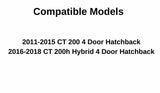 Passenger Right Side Rear Vent Window Vent Glass Compatible with Lexus CT200/ CT200h 2011-2018 Models