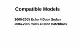 Passenger Right Side Front Door Window Door Glass Compatible with Toyota Echo 4 Door Sedan 2000-2005 Models/Toyota Yaris 4 Door Hatchback 2004-2005 Models