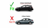 Driver Left Side Rear Door Window Door Glass Compatible with Mazda 3 4 Door Hatchback 2010-2013 Models