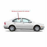 Passenger Right Side Rear Door Window Door Glass Compatible with Volkswagen Jetta 2000-2005 / Jetta New 1999 4 Door Sedan Models (Not For Wgaon Or 2005 New Jetta)