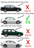 Passenger Right Side Rear Door Window Door Glass Compatible with Volkswagen Jetta 2000-2005 / Jetta New 1999 4 Door Sedan Models (Not For Wgaon Or 2005 New Jetta)