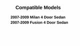 Heated Back Window Back Glass Compatible with Mercury Milan / Ford Fusion Sedan 2007-2009 Models