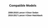 Passenger Right Side Rear Door Window Door Glass Compatible with Mitsubishi Lancer 2008-2018 Models