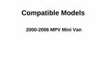 Driver Left Side Front Door Window Door Glass Compatible with Mazda MPV 2000-2006 Models