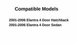 Passenger Right Side Front Door Window Door Glass Compatible with Hyundai Elantra 4 Door Sedan/Hatchback 2001-2006 Models