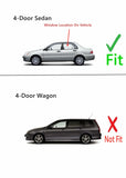 Driver Left Side Rear Door Window Door Glass Compatible with Mitsubishi Lancer 4 Door Sedan 2002-2007 Models
