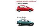 Passenger Right Side Front Door Window Door Glass Compatible with Chevrolet Aveo/Chevrolet Aveo5/Pontiac G3 2004-2011 Models