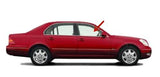 Tempered Passenger Right Side Front Door Window Door Glass Compatible with Lexus LS430 2001-2006 Models