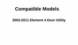 Driver Left Side Front Door Window Door Glass Compatible with Honda Element 2003-2011 Models