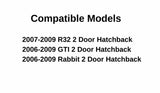 Passenger Right Side Door Window Door Glass Compatible with Volkswagen R32 / GTI / Rabbit 2 Door Hatchback 2006-2009 Models