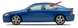Tempered Driver Left Side Rear Door Window Door Glass Compatible with Volvo S60 4 Door Sedan 2001-2009 Models