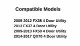 Driver Left Side Front Door Window Door Glass Compatible with Infiniti FX35 FX37 FX50 QX70 2009-2017 Models