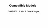 Driver Left Side Door Window Door Glass Compatible with Honda Civic 2 Door Coupe 2006-2011 Models