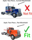 Flat Laminated Front Windshield Window Glass Compatible with Kenworth C500 W900 2005-2024 / T600 2005-2007 / T660 2008-2016 / T800 2005-2021 Models (Fit Both Sides)