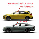 Tempered Driver Left Side Front Door Window Door Glass Compatible with Kia K4 2025- 2026 Models