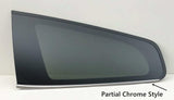 Partial Chrome Style Driver Left Side Rear Quarter Window Quarter Glass Compatible with Chevrolet Traverse 2009-2017 Models