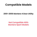 Driver Left Side Rear Door Window Door Glass Compatible with Mitsubishi Montero 2001-2006 Models