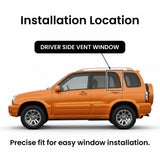 Driver Left Side Rear Vent Glass Vent Window Compatible with Suzuki Grand Vitara 1999-2005 Models (Not For Grand Vitara XL-7)