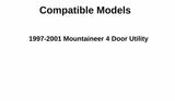 Driver Left Side Rear Door Window Door Glass Compatible with Mercury Mountaineer 1997-2001 Models
